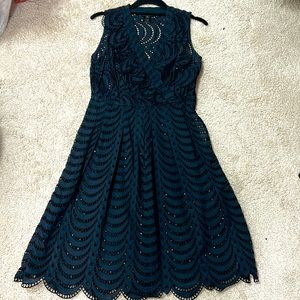Marc Jacobs navy eyelet lace dress